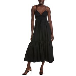 A.L.C. Black Maxi Dress with Spaghetti Straps